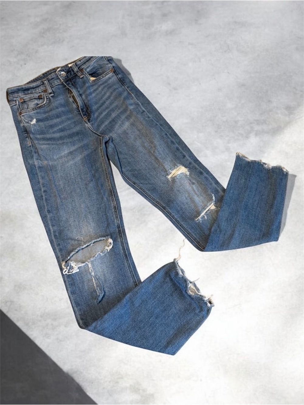 Rag & Bone Distressed Blue Jeans